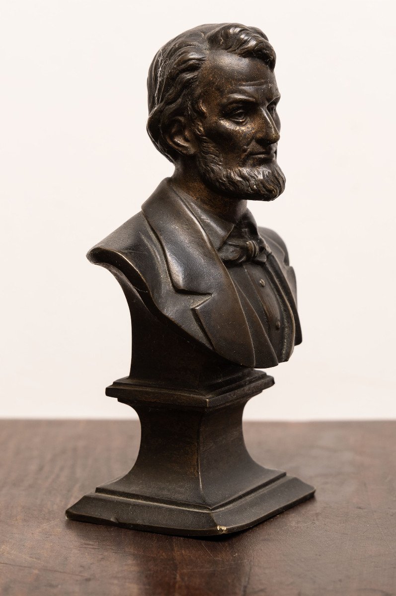 Abraham Lincoln – Buste En Bronze -  XIXe Siècle-photo-1