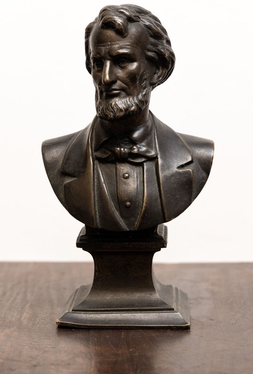 Abraham Lincoln – Buste En Bronze -  XIXe Siècle