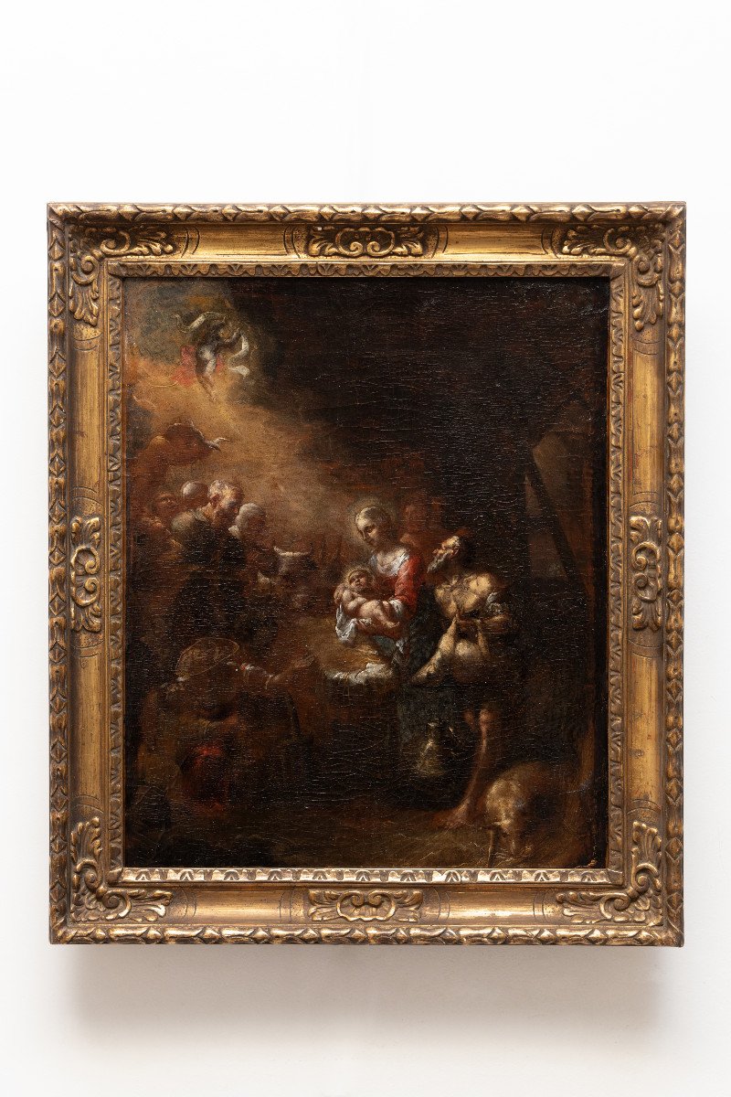 French School – Nativity – Oil On Canvas – 17th Century.  -photo-5