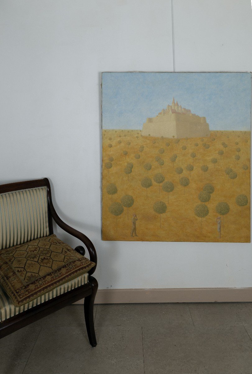 Kasprzyk Mikolaj « Le Château » - Huile Sur Toile– Signé Et Daté-photo-2