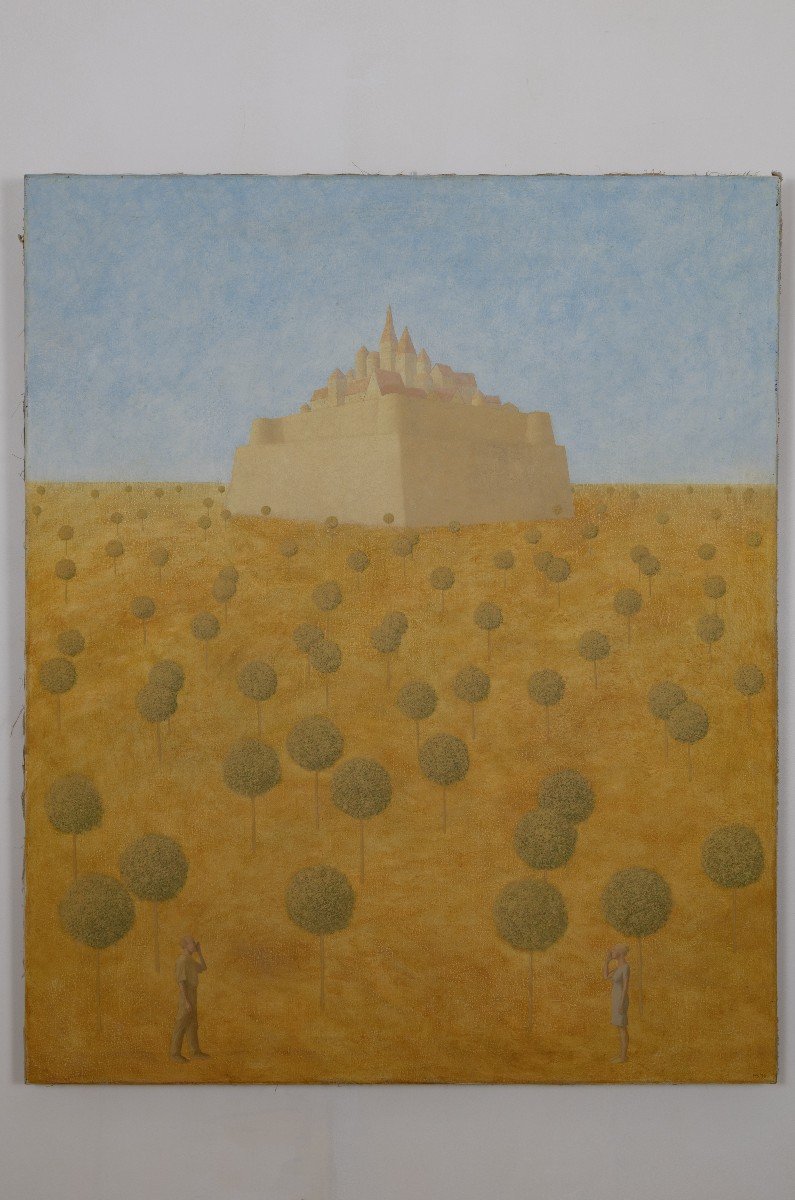 Kasprzyk Mikolaj « Le Château » - Huile Sur Toile– Signé Et Daté-photo-3