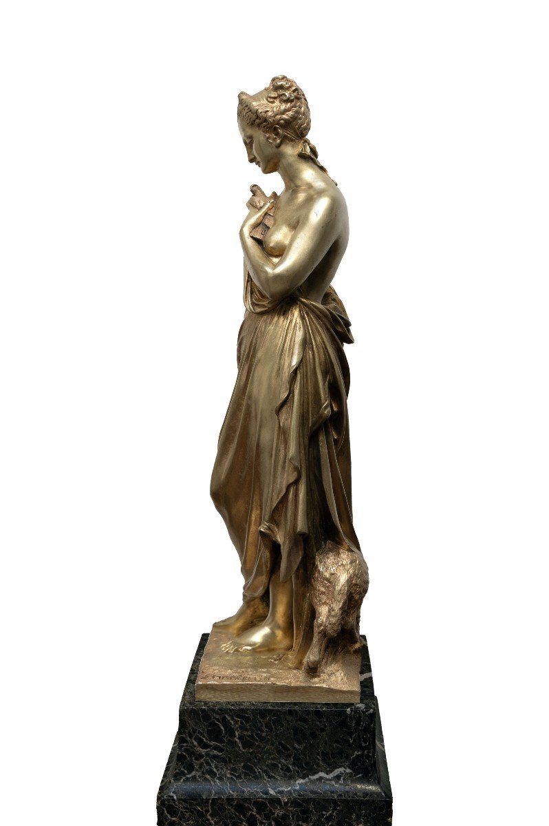 Marcellin Jean Esprit ( 1821 – 1884) – Cérès, Déesse De La Moisson – Bronze - Signé -photo-4