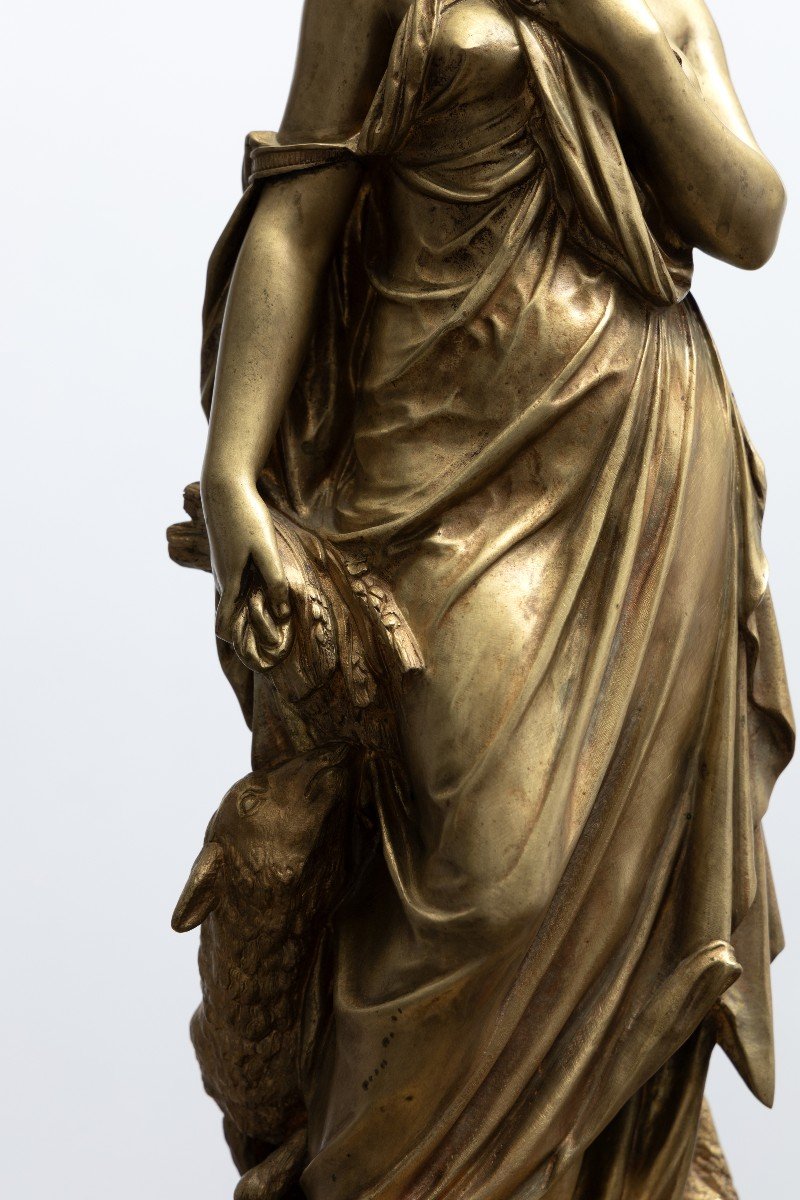 Marcellin Jean Esprit ( 1821 – 1884) – Cérès, Déesse De La Moisson – Bronze - Signé -photo-1