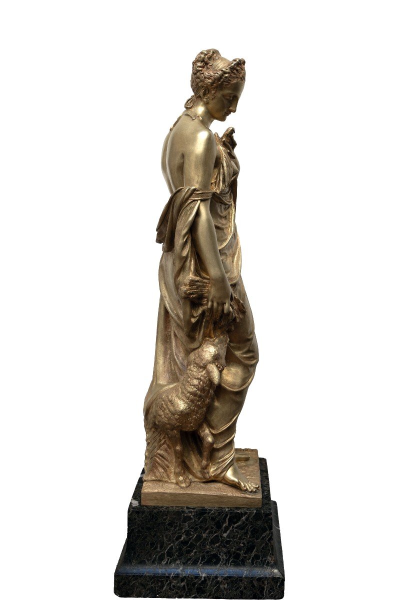 Marcellin Jean Esprit ( 1821 – 1884) – Cérès, Déesse De La Moisson – Bronze - Signé -photo-1