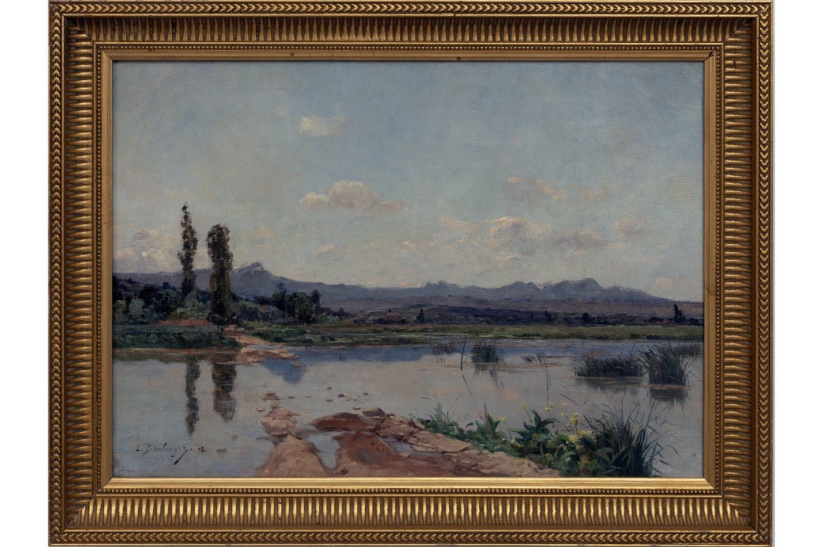 Louis-rené Boulanger – Landscape Of Ain – Oil On Canvas – Signed – 1892-photo-2