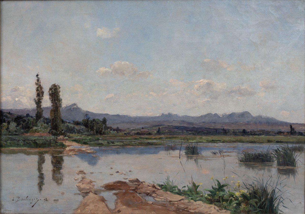 Louis-rené Boulanger – Landscape Of Ain – Oil On Canvas – Signed – 1892