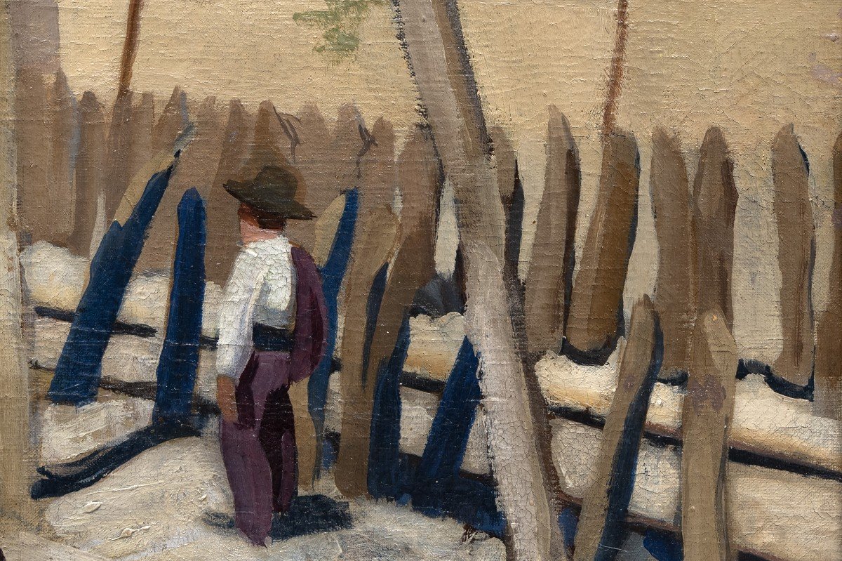 Emmanuel Vischer (1901 – 1936) – Rue D’andalousie – Huile Sur Toile – Signé Et Daté-photo-2