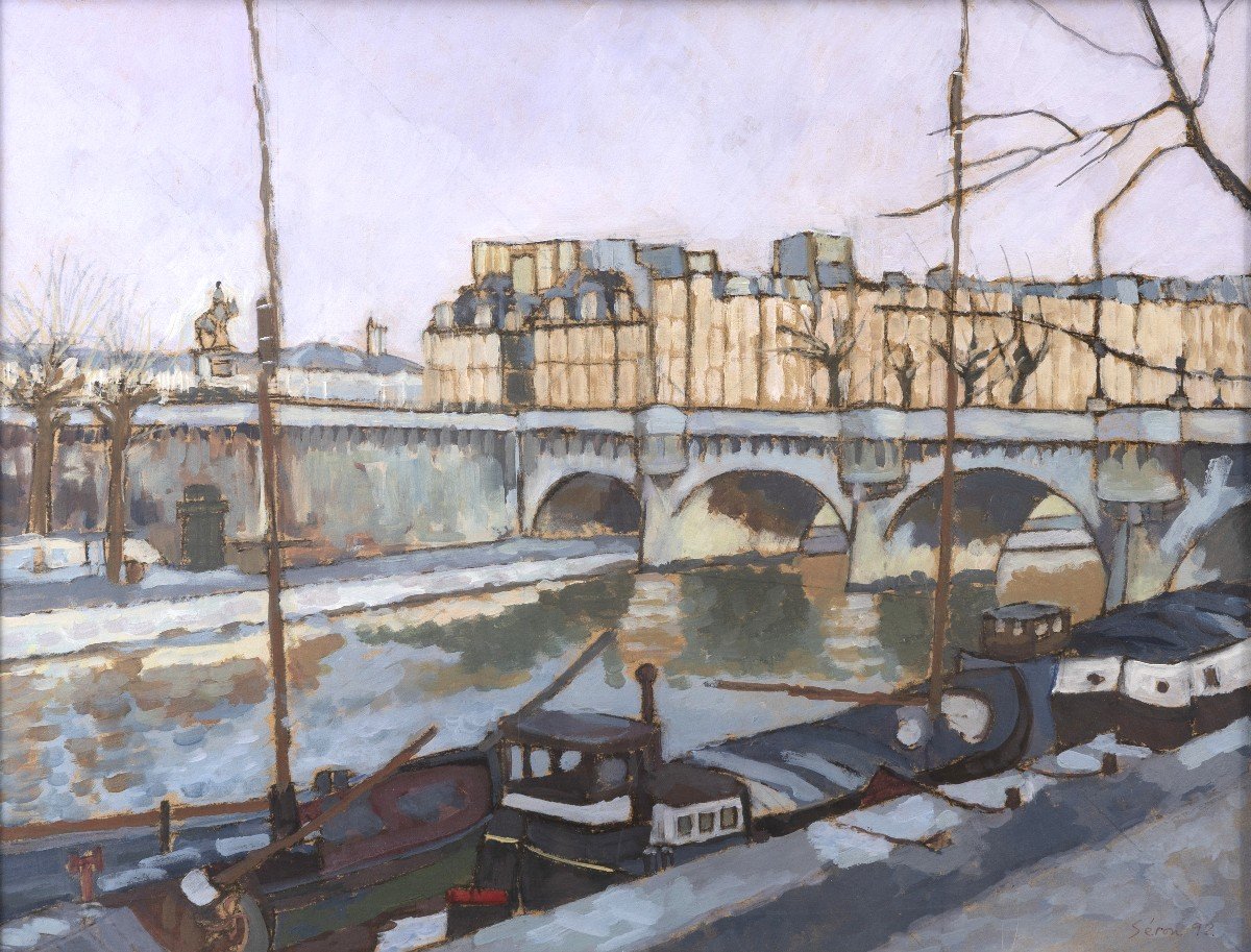 Paris -  Le Pont Neuf – Acrylique Sur Carton – Signé Et Daté (19)92