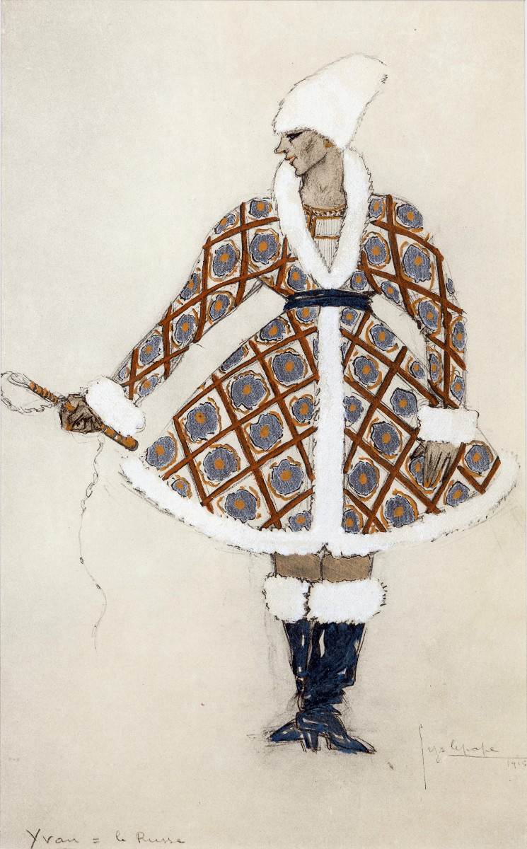 Lepape Georges – Yvan Le Russe, Study For Theater Costume - Signed And Dated