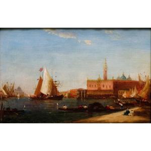 Bachmann Alf – View Of Venice – Oil On Panel – Circa 1920 – Signed