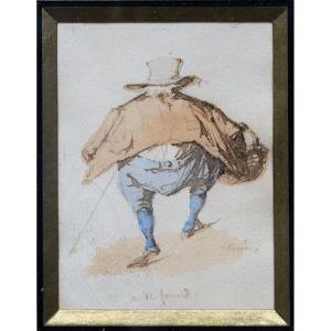 Letuaire Pierre – Character Seen From Behind – Signed