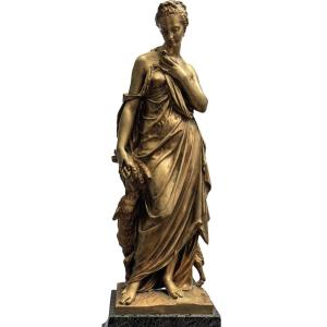 Marcellin Jean Esprit ( 1821 – 1884) – Cérès, Déesse De La Moisson – Bronze - Signé 