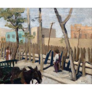 Emmanuel Vischer (1901 – 1936) – Rue D’andalousie – Huile Sur Toile – Signé Et Daté