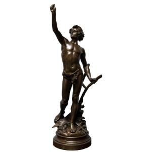 Drouot Edouard ( 1859 – 1945) – Pax Labor – Bronze - Signé 