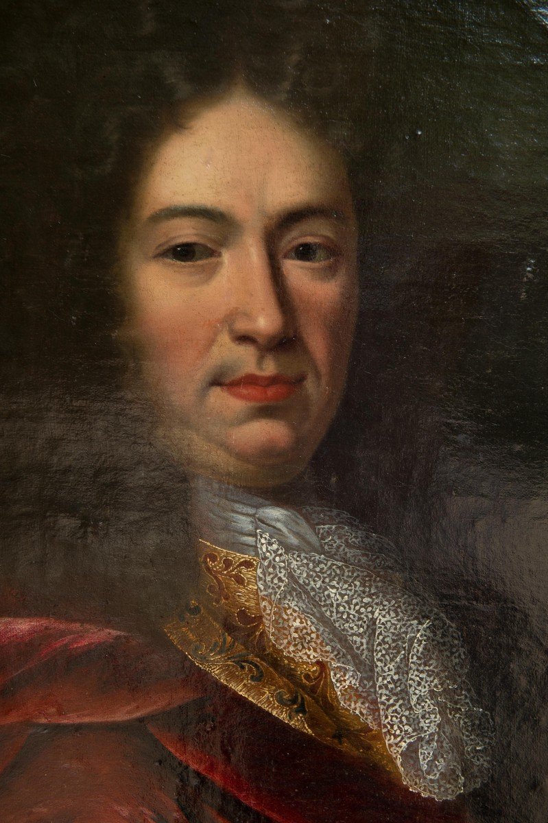 Portrait d'Un Aristocrate d'époque Louis XIV-photo-2