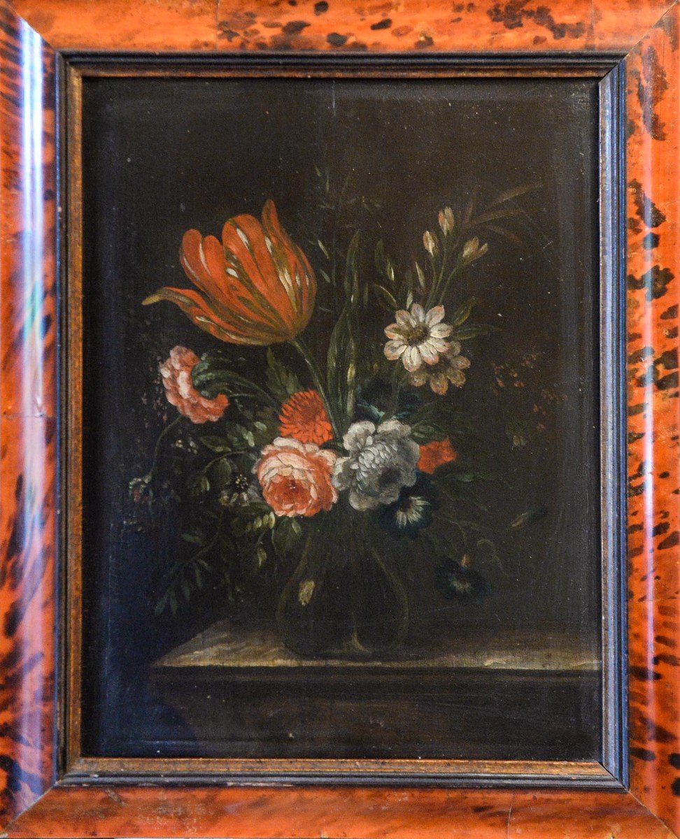 Bouquet De Fleurs Dans Un Vase 17ème Siècle