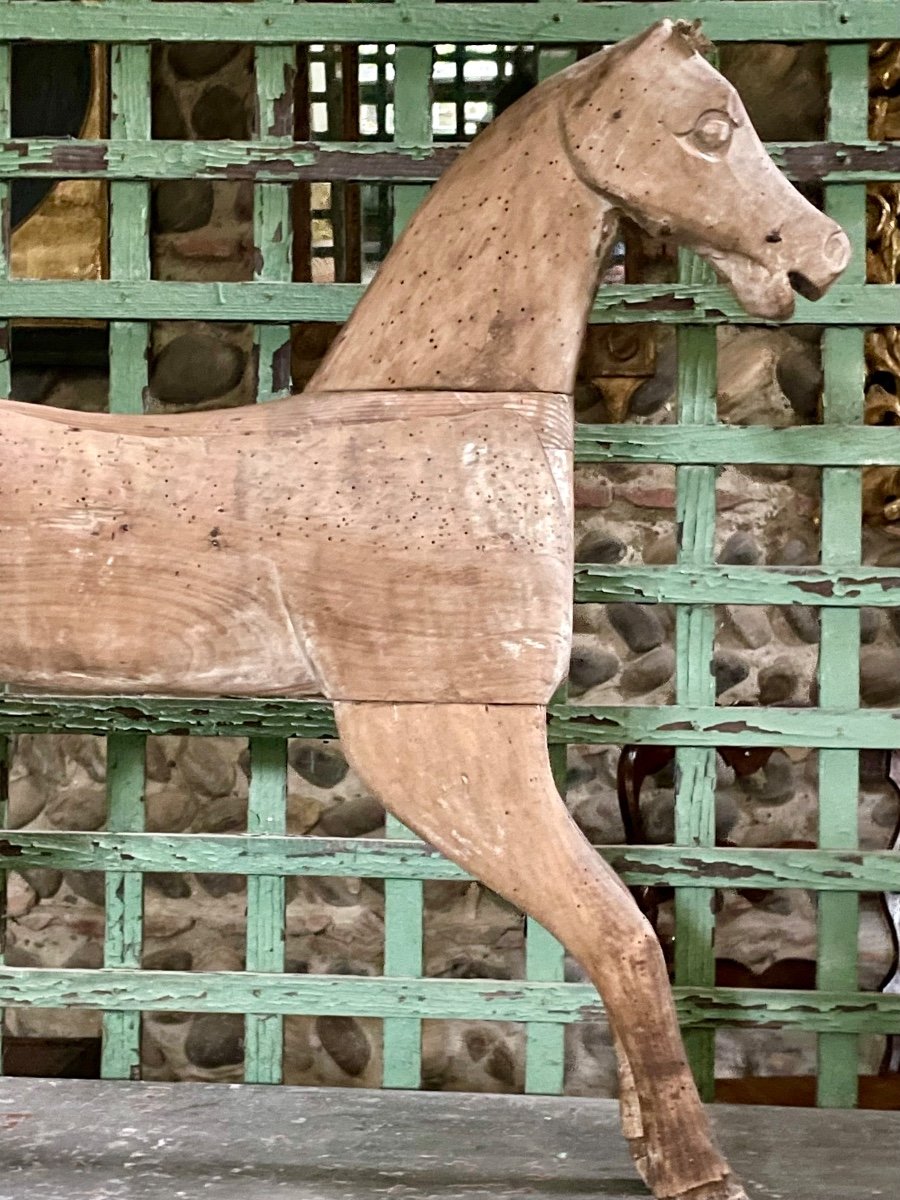 Wooden Horse Between Toy And Sculpture-photo-2