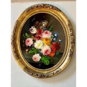 Pair Of Napoleon III Bouquets Of Flowers