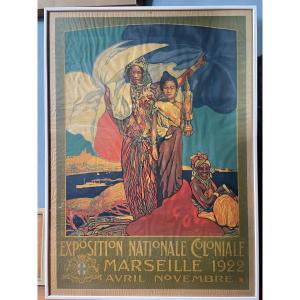 Affiche «  Exposition Nationale Coloniale Marseille 1922 »