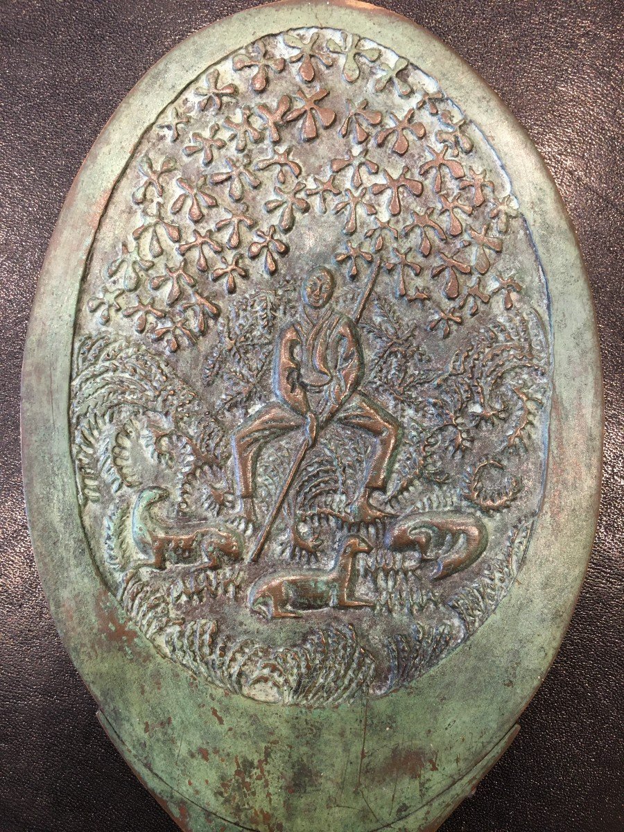 Armand Albert Rateau. Bronze Hand Mirror-photo-4