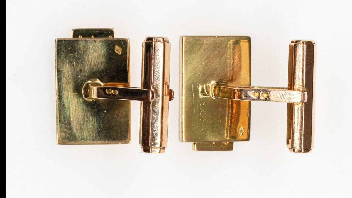 Jean Despres Gold Cufflinks-photo-2