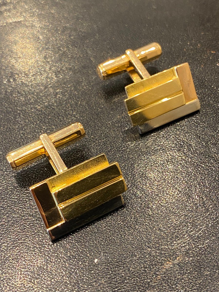 Jean Despres Gold Cufflinks