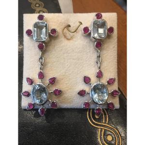 Pair Of White Gold Drop Earrings