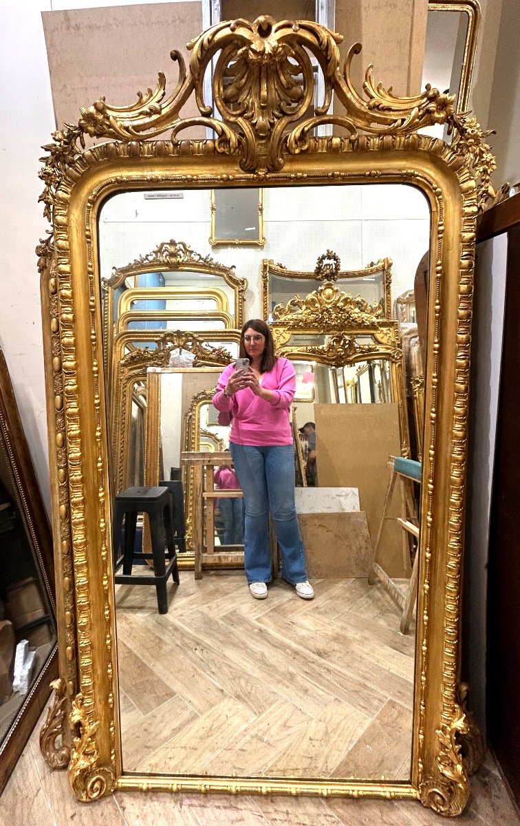 Large Louis XV Fireplace Mirror 120x207cm