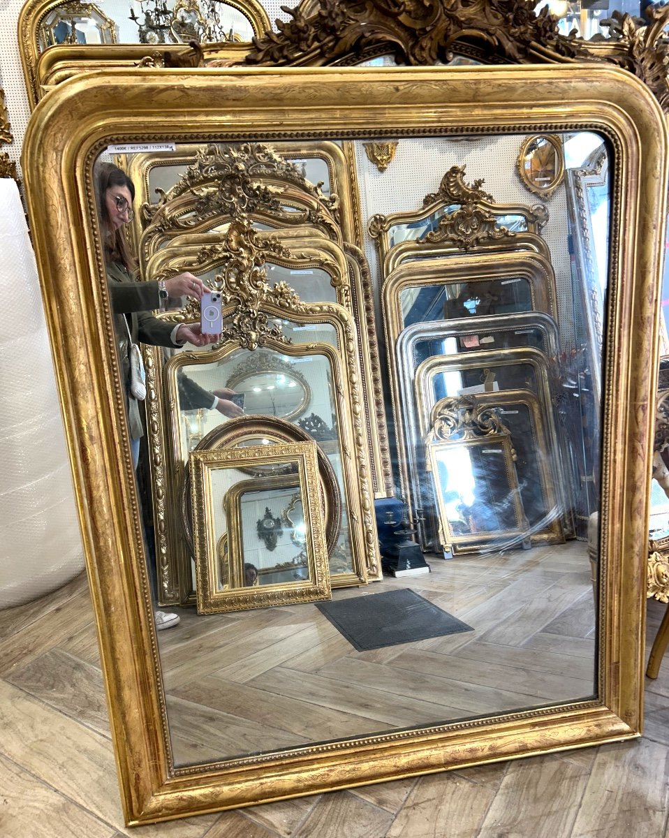 Miroir glace cheminée Louis Philippe 112x138 Cm