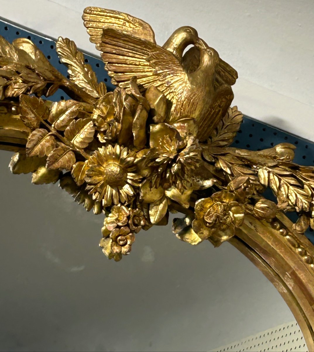 Miroir Louis XVI Oiseaux 77x124 Cm-photo-2