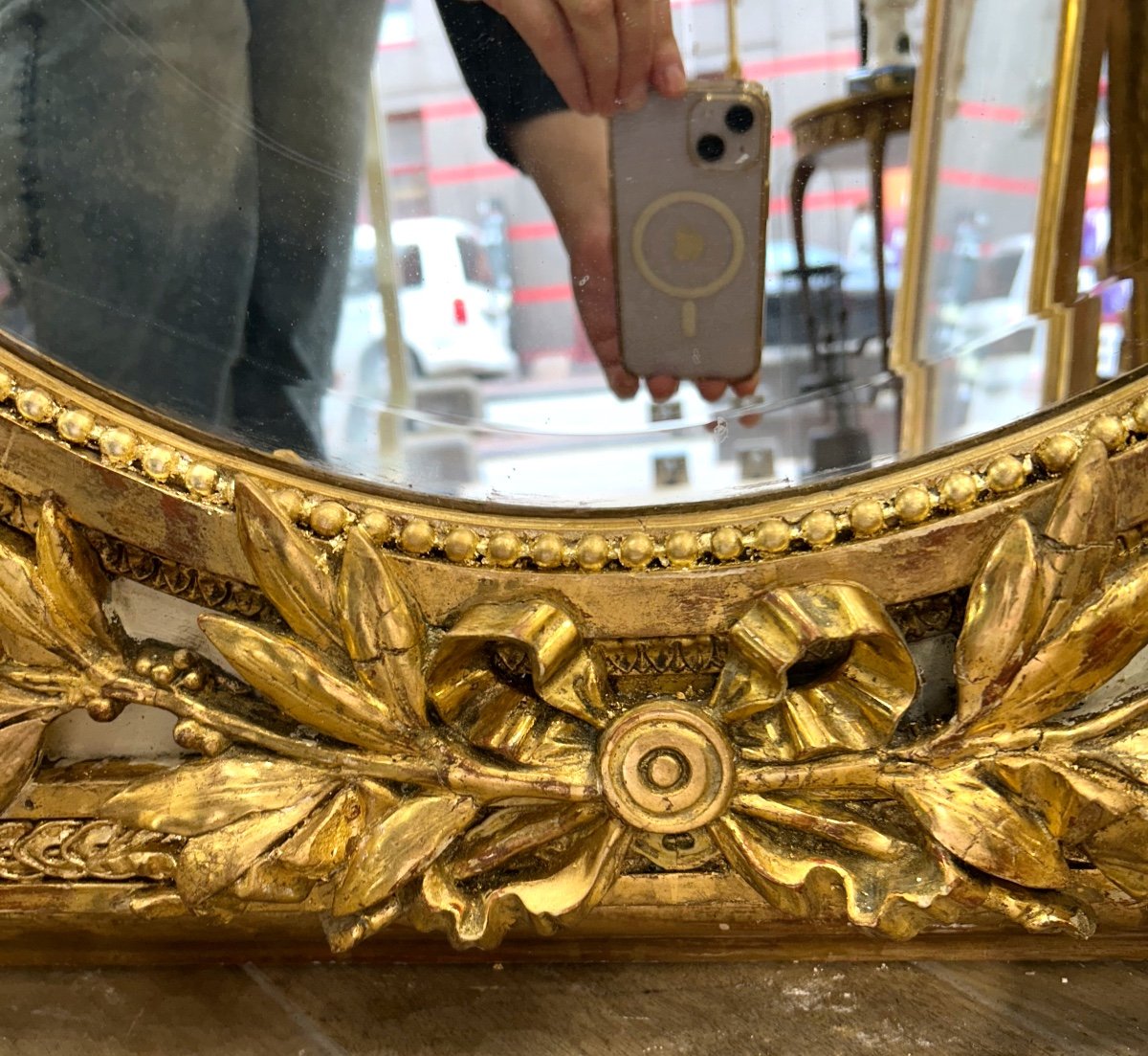 Miroir Oiseaux Louis XVI 102x137 Cm-photo-3