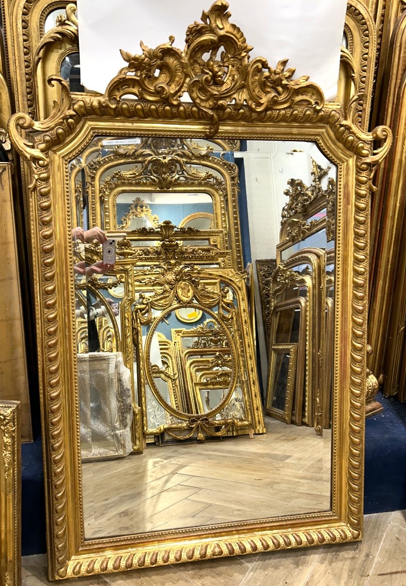 Miroir Louis XV Glace Ancienne 107x162 Cm