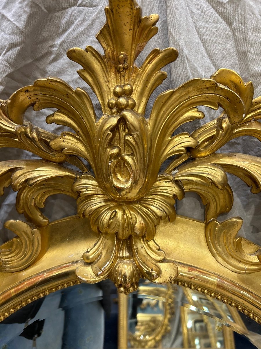 Miroir Ovale Louis XV / 94x128 Cm-photo-2