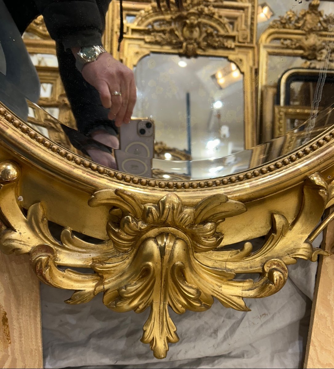 Miroir Ovale Louis XV / 94x128 Cm-photo-4