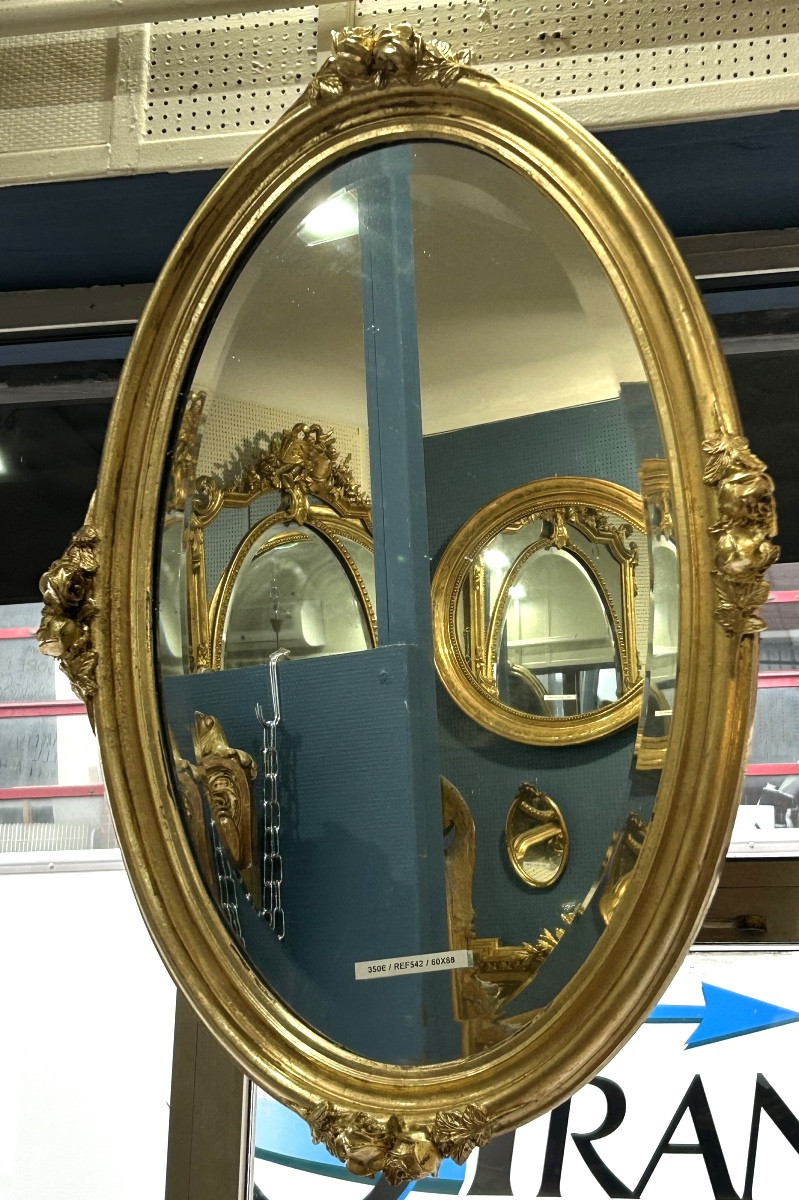 Miroir Ovale Art Nouveau 60x88 Cm