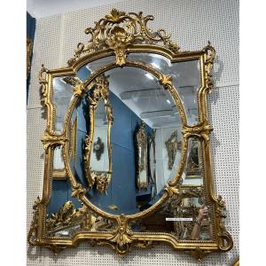 Louis XV Faceted Mirror 110x142cm