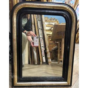 Napoleon III Black And Gold Mirror 47x63cm