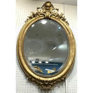 Miroir Ovale Louis Philippe 69x105 Cm