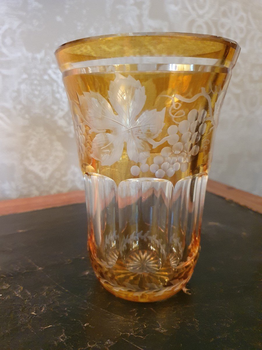 19th Century Bohemian Crystal Vase