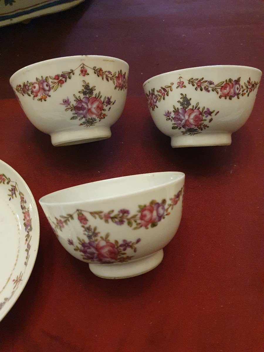 Suite De 3 Sorbets Porcelaine XVIIIe Siècle-photo-4