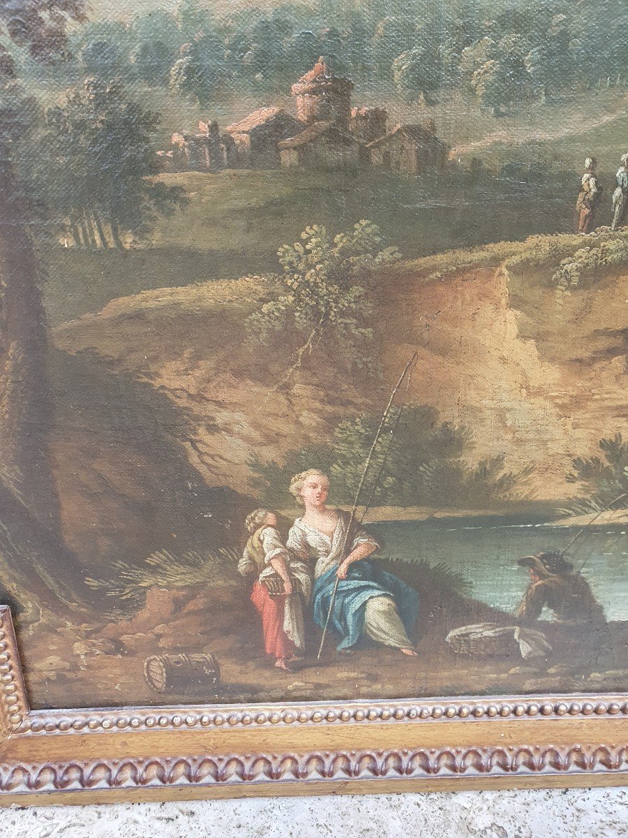 Huile Sur Toile XVIIIe Siècle-photo-3