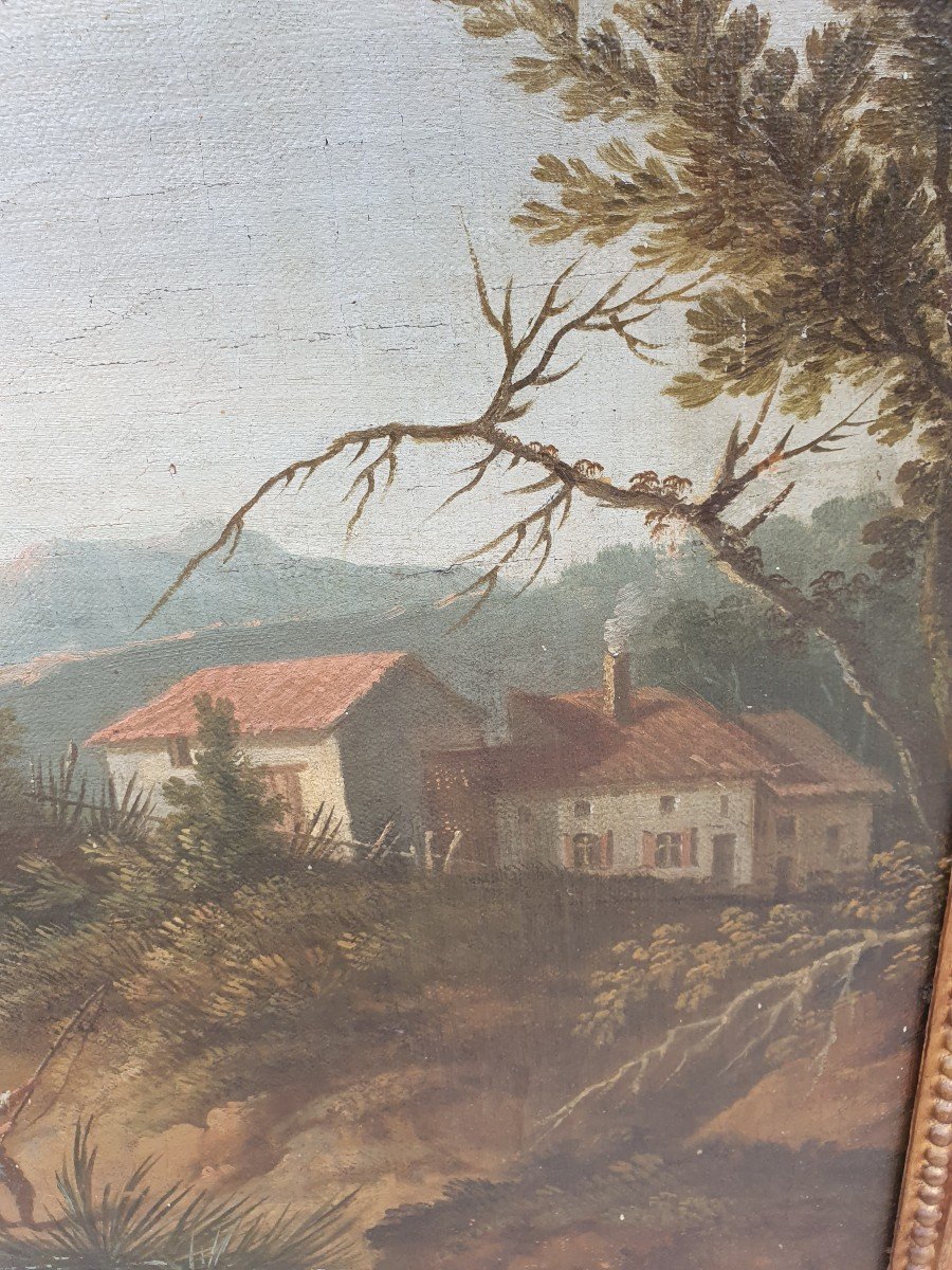 Huile Sur Toile XVIIIe Siècle-photo-7