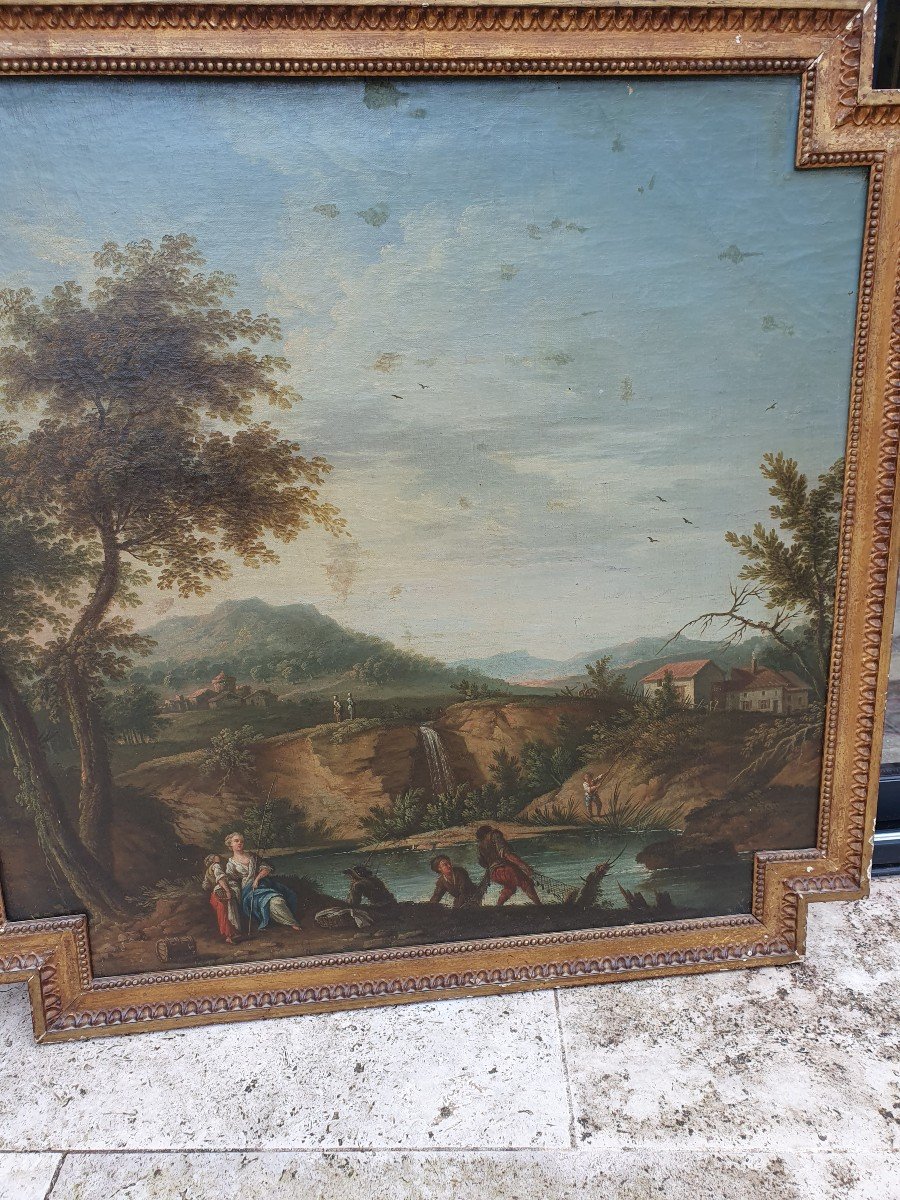 Huile Sur Toile XVIIIe Siècle