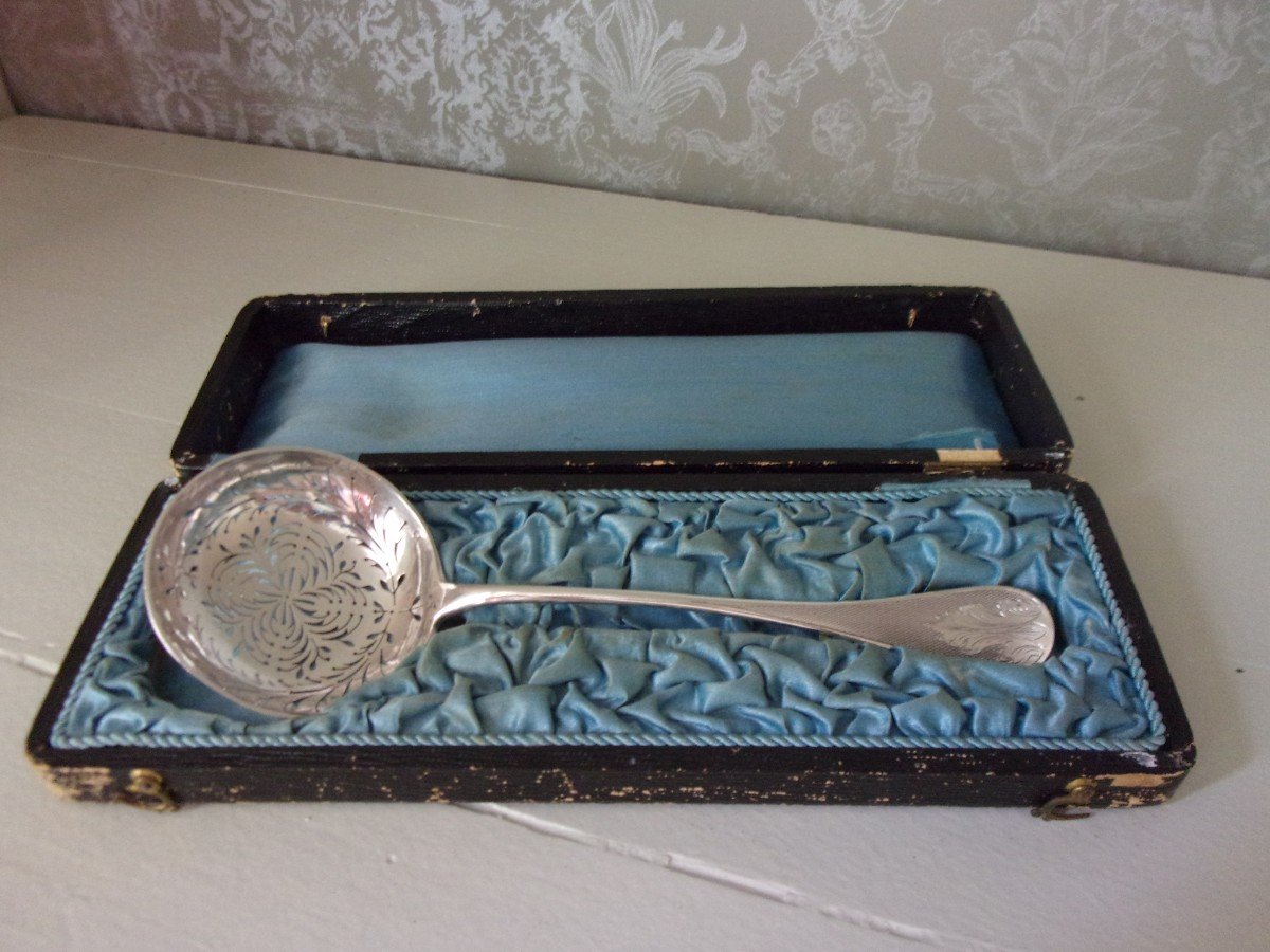 19th Century Sterling Silver Sprinkle Spoon