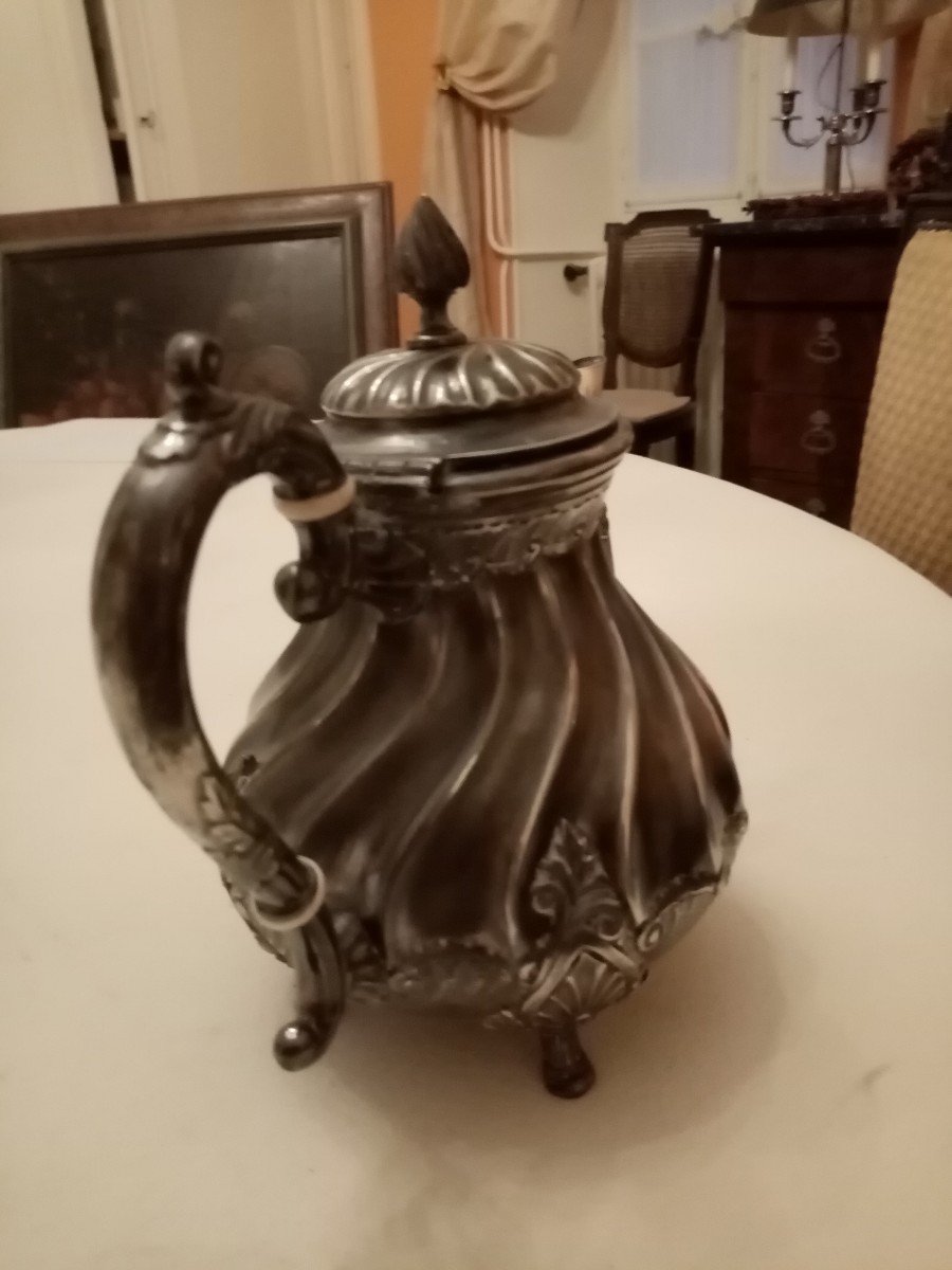 Silver Metal Teapot-photo-2