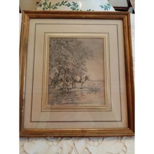 Framed 19th Engraving