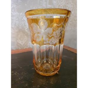 Vase 19e Cristal De Bohème