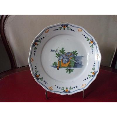 Assiette Nevers XVIIIe Siècle