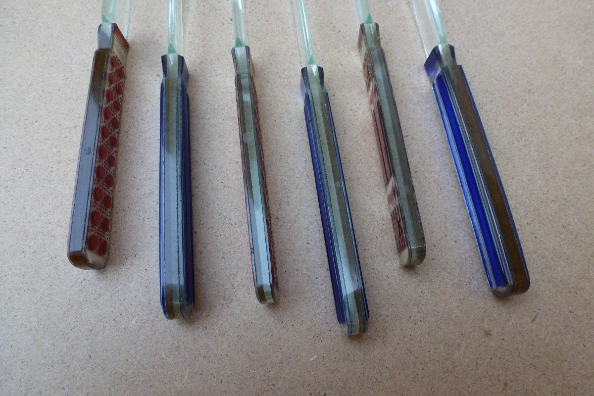 Set Of 6 Curious Glass Knives-photo-3