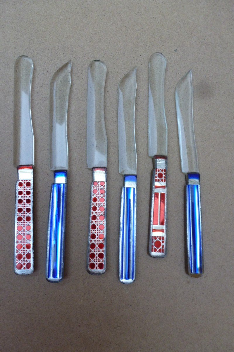 Set Of 6 Curious Glass Knives